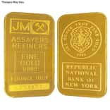 1 oz Johnson Matthey Republic National Bank Gold Bar .9999 Fine