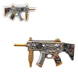 1 oz Dia de los Muertos Gun Shaped Silver .999 Fine Antiqued Finish