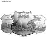1 oz Silver Icons of Route 66 Shield .999 Fine (Random State)