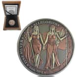 2019 1 oz Columbia & Germania The Allegories Copper Red Silver Coin