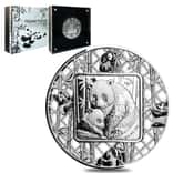 2021 2 oz Silver Filigree Panda Coin Solomon Islands .999 Fine (w/Box & COA)