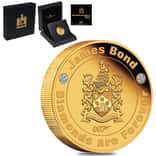 2021 2 oz Tuvalu James Bond 50th Ann. Proof Gold Diamond Coin