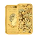 2022 1 oz Gold Australian Dragon Coin Bar $100 BU