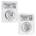 2023-S Morgan and Peace Silver Dollar Proof 2-Coin Set PCGS PF 70 FS (Morgan/Peace Label)