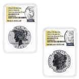 2023-S Morgan and Peace Silver Dollar Reverse Proof 2-Coin Set NGC PF 70 (Morgan/Peace Label)