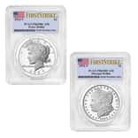 2024-S Morgan and Peace Silver Dollar Proof 2-Coin Set PCGS PF 69 FS
