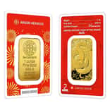 2025 1 oz Argor Heraeus Lunar Snake Gold Bar (in Assay)