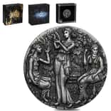 2025 2 oz Fate - The Moirai Antiqued Silver High Relief Coin Perth Mint