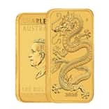 2026 1 oz Gold Australian Dragon Rectangular Coin Bar $100 BU