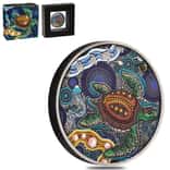 2026 2 oz Turtle Yaunati Antiqued Colorized Silver Coin Perth Mint