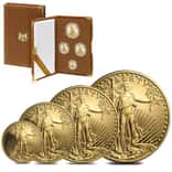 2017-W 1.85 oz Proof Gold American Eagle 4-Coin Set (w/Box & COA)