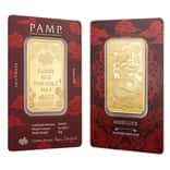 50 Gram PAMP Suisse Good Luck Yellow Dragon Gold Bar .9999 Fine (in Assay)