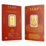 5 Gram PAMP Suisse Buddha Gold Bar .9999 Fine (in Assay)