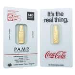 5 Gram PAMP Suisse Coca-Cola® 140 Years Shaped Gold Coin (in Assay)