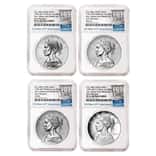 2017 American Liberty 225th Anniversary Silver 4-Medal Set NGC MS/SP/PF 69 ER