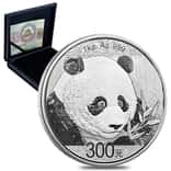 2018 1 kilo Chinese Silver Panda 300 Yuan .999 Fine Proof (w/Box & COA)
