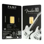 1 Gram PAMP Suisse Fender® 80th Ann. Gold Bar .9999 (in Assay)