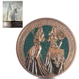 2019 2 oz Britannia & Germania The Allegories 10 Marks Gilded Silver Coin