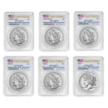 2021 Morgan / Peace Silver Dollar Centennial 6-Coin Set PCGS MS 70 FS