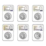 2021 Morgan / Peace Silver Dollar Centennial 6-Coin Set NGC MS 70 ER (Morgan/Peace Label)
