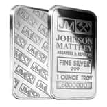 1 oz Johnson Matthey JM Silver Bars .999 Fine