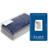 Box of 25 - 2.5 Gram PAMP Suisse Lady Fortuna Silver Bar .999 Fine (In Assay)