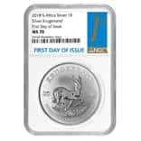 2018 South Africa 1 oz Silver Krugerrand NGC MS 70 FDOI