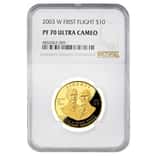 2003 W $10 First Flight Centennial Commemorative Gold Coin NGC PF 70 UCAM