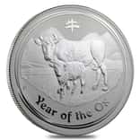 2009 1 Kilo Silver Lunar Year of The Ox BU Australian Perth Mint In Cap
