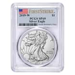 2019-W 1 oz Burnished Silver American Eagle PCGS SP 69 First Strike