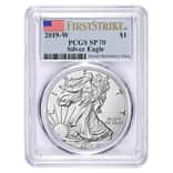 2019-W 1 oz Burnished Silver American Eagle PCGS SP 70 First Strike