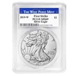 2019-W 1 oz Burnished Silver American Eagle PCGS SP 69 First Strike (WP Label)