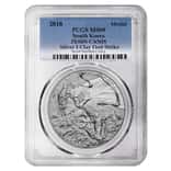 2018 1 oz South Korea Silver ZI:SIN Canis PCGS MS 69 First Strike