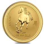 2002 1 oz Gold Lunar Year of The Horse BU Australia Perth Mint (Series I)