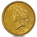 $1 Gold Liberty Head Type 1 - Polished or Cleaned (Random Year)
