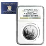 2013 Isle of Man 1 oz Platinum Noble High Relief NGC PF 69 UCAM (w/COA)