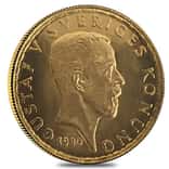 1920 Sweden 5 Kronor King Gustaf V Gold Coin AGW .0648 oz BU