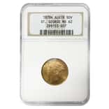 1878 M Australia Gold Sovereign Victoria Young Head NGC MS 62