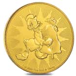 2018 1 oz Niue Gold $250 Disney Scrooge McDuck BU In Cap