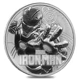 2018 1 oz Tuvalu Iron Man Marvel Series Silver Coin .9999 Fine Silver BU In Cap