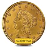 $2.5 Gold Quarter Eagle Liberty Head - Brilliant Uncirculated BU (Random Year)