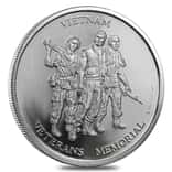 1/2 oz Platinum Vietnam Veterans Memorial Round .9995 Fine (Scruffy)