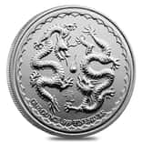 2018 1 oz Niue Silver $2 Double Dragon BU