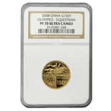 2008 1/3 oz Chinese Beijing Olympics Equestrian Proof Gold Coin NGC PF 70 UCAM