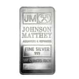 100 oz Johnson Matthey (JM) Silver Vintage Pressed Bar .999 Fine