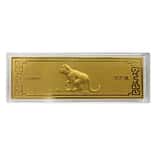 100 gram Chow Tai Fook Year of the Monkey Commemorative Gold Bar .9999 Fine (In Cap)
