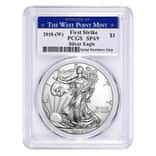 2018-W 1 oz Burnished Silver American Eagle PCGS SP 69 First Strike (WP Label)