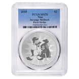 2018 1 oz Niue Silver $2 Disney Scrooge McDuck PCGS MS 70 First Strike