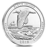 2018 5 oz Silver America the Beautiful ATB Rhode Island Block Island National Wildlife Refuge Coin