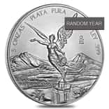 5 oz Mexican Silver Libertad Coin .999 Fine BU (Random Year)